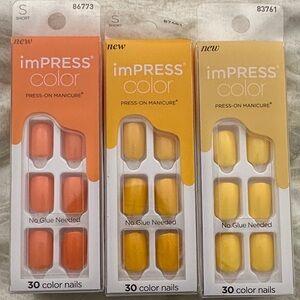 imPRESS Color Press-On Nails - Orange & Yellow Set